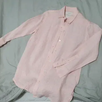 LIBECO 23K 린넨 100% 핑크 셔츠 38