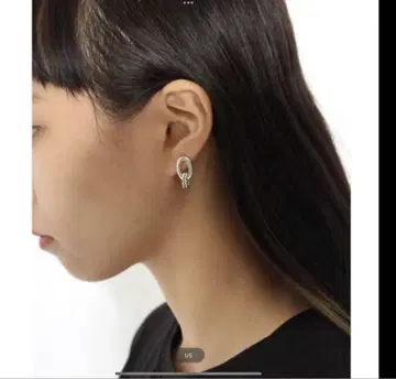 필립 오디베일 실버 컬러 귀걸이 반지