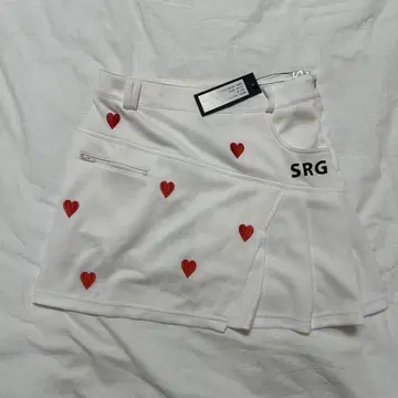 SRG 하트 자수 화이트 스커트 m 사이즈