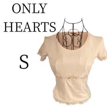 새상품급 ONLY HEARTS 온리하츠 핑크 반팔 기타 S