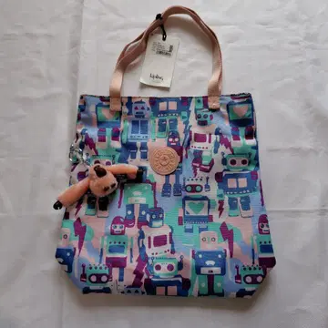 Kipling 로봇 패턴 토트백