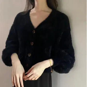 maison celon shaggy knit cardigan