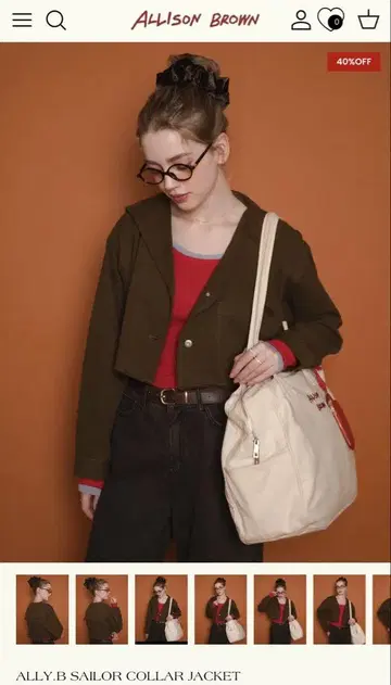 ALLISONBROWN 세일러 카라 자켓