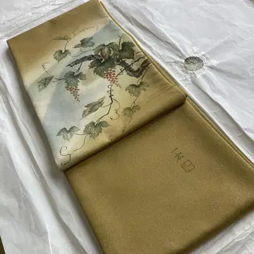 손그림 포도 무늬 긴 후쿠로 오비 작가 작품