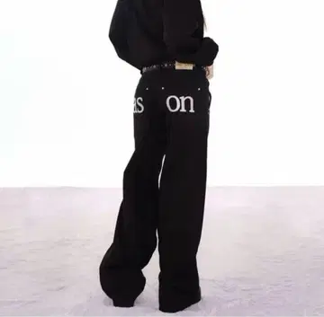 ason 데님 SMOG WIDE PANTS BLACK