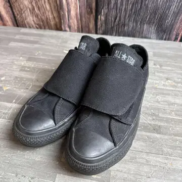 CONVERSE 와이드 벨트 슬립온 블랙 23cm