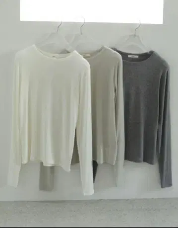 안누크 Sheer Long T-shirts 화이트/anuke