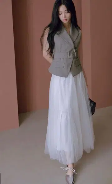 프레이아이디 [00 사이즈] 베스트 샤샤 스커트 셋업