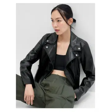 완판템 인조 가죽 라이더 자켓 블랙