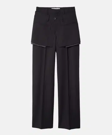 르쉘 블루 Layered Straight Pants