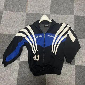adidas 트랙 자켓 데상트제 아노짱 자수 블랙 화이트 블루