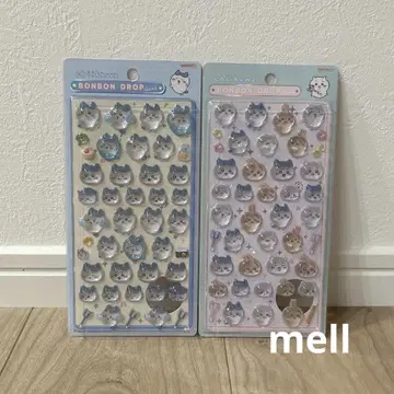 치이카와 (먼작귀) 모자 꽁지 드롭 씰 2점