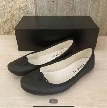 레페토 천연 가죽 발레 슈즈 플랫 블랙 가죽