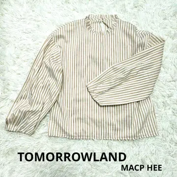 투모로우랜드 MACP HEE 스트라이프 긴팔 블라우스 코튼 실크
