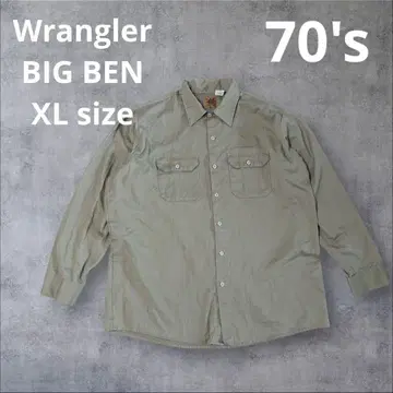 BIG BEN Wrangler 워크 셔츠 XL 카키 USA제 90s