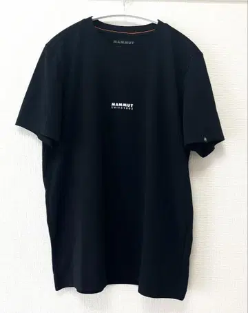 MAMMUT QD 로고 프린트 T셔츠 블랙 사이즈 L 마무트 남성용
