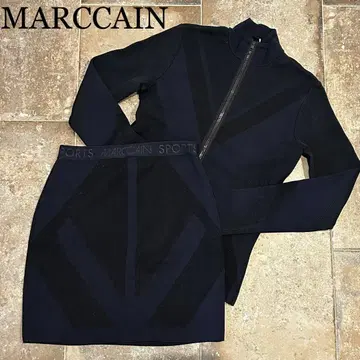 MARCCAIN 셋업 스커트 긴팔 풀 집업 스포츠