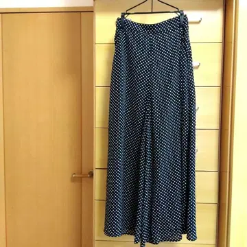 무루아 가우초 팬츠 블랙 화이트 도트 허리 60cm