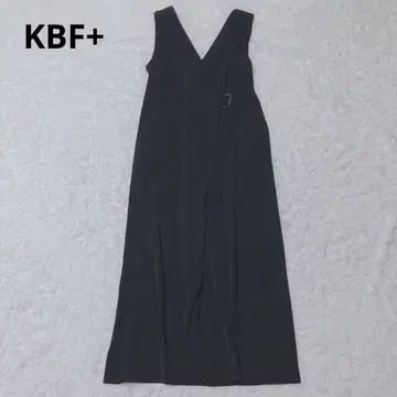 KBF 플러스 오버롤 스커트 롱 기장 V넥 사이드 벨트 원
