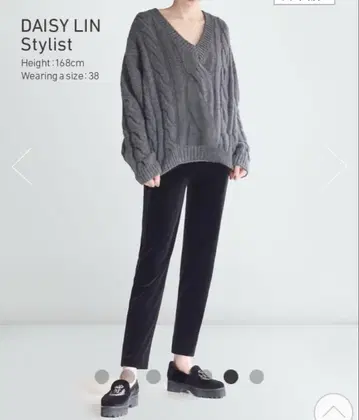 폭시 데이지린 슬림 레그 팬츠 Shape Velour