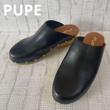 PUPE / 스페인산 천연 가죽 사보 샌들 블랙