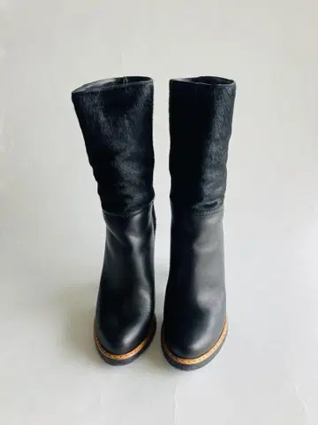 JIL SANDER 송치 가죽 블랙 부츠 36 사이즈