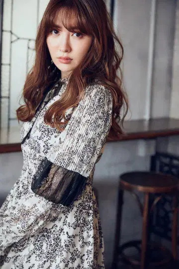 herlipto Winter Floral Long-sleeve Dress