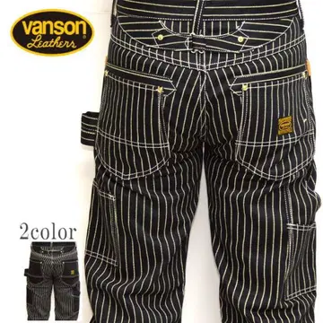 vanson 스트라이프 데님 팬츠