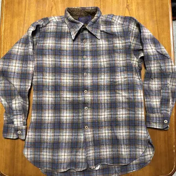70s PENDLETON 체크 무늬 플란넬 셔츠 긴팔