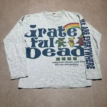 Grateful Dead 롱티 긴팔 셔츠 그레이 밴딩 2008 M