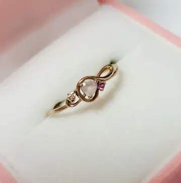 음표 반지 핑크 골드