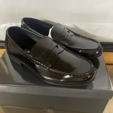 블랙 가죽 로퍼 007/25.5cm