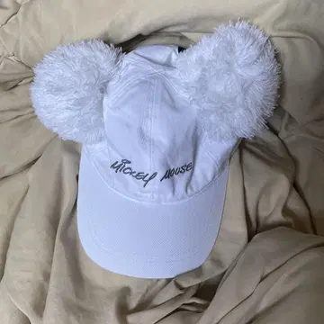 미키마우스 폼폼 캡 화이트 58cm