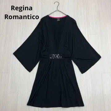 Regina Romantico 드레이프 V넥 튜닉 원피스
