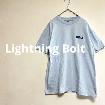 라이트닝 볼트 00S 로고T셔츠 블루 S