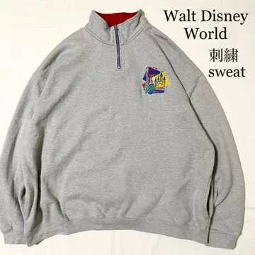 Walt Disney World 디즈니 자수 하프 지퍼 맨투맨