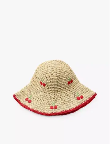 ZARA 체리 자수 버킷 햇 M 사이즈