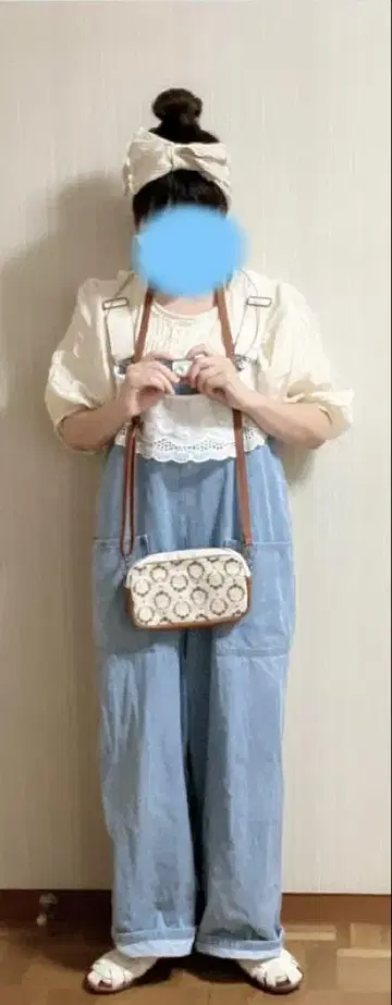 Samansa Mos2 오가닉 코튼 혼방 데님 살로펫