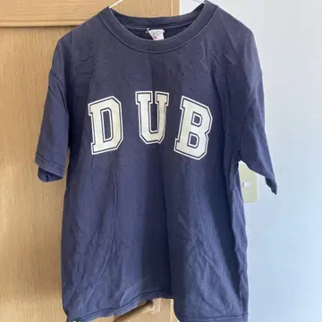 DUB 프린트 네이비 T셔츠 M 사이즈