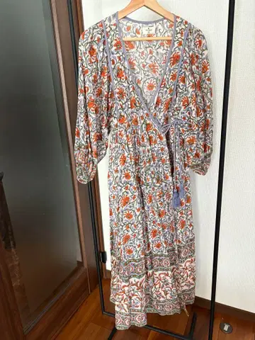 인도 블록 원피스