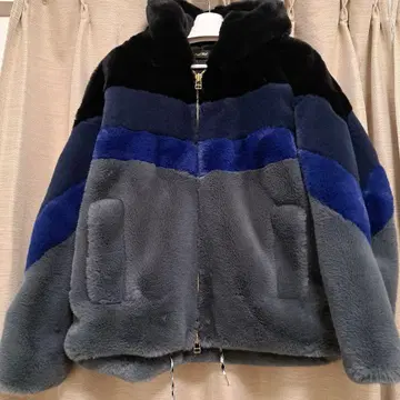 ROYAL FLASH 22AW 퍼 블루종 블랙 집업 L