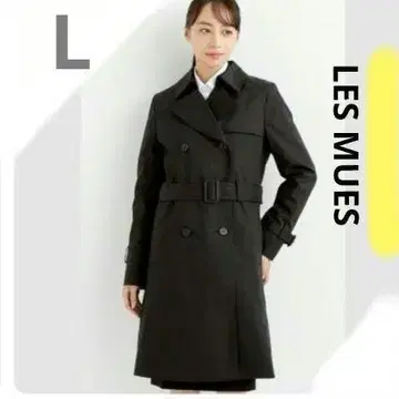 AOKI LES MUES 트렌치코트 라이너 벨트 포함 블랙 L