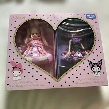 리카짱 x 산리오 마이멜로디 & 쿠로미 인형 특제 케이스 포함 세트
