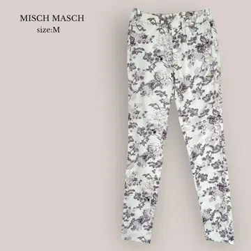 미슈마슈 MISCH MASCH 꽃무늬 스키니 팬츠 스트레치 밴딩 M