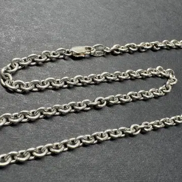 [ 와이드 이탈리아제 50cm silver925 ] 빈티지 팥 체인