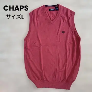 [레어 컬러] CHAPS 차프스 베스트 V넥 사이즈 L 코튼