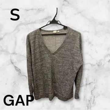 GAP 그레이 V넥 긴팔 스웨터 S 가을/겨울 레저 아웃도어