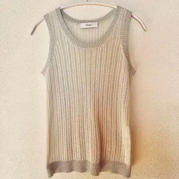 Herno 슬리브리스 니트탑 실버 새상품급