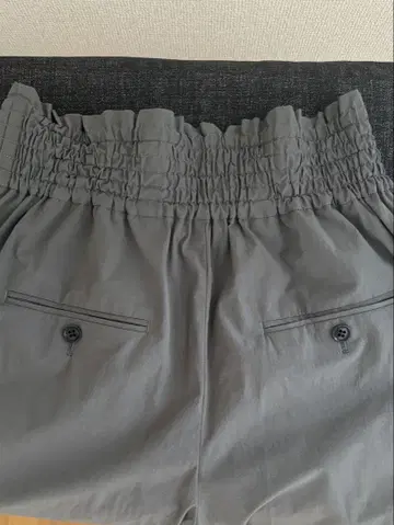 린넨 나일론 스트레치 와이드 팬츠 그레이