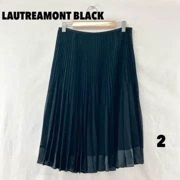 W0512T LAUTREAMONT BLACK 플리츠 미디 스커트